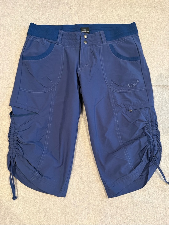 Kuhl Pants - Kuhl Women's deep Blue Bermuda Shorts with Side Ruching
